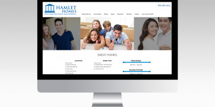 Hamlet Homes website/wireframe